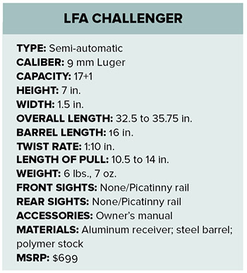 LFA Challenger specs