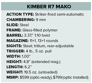 Kimber R7 Mako specs