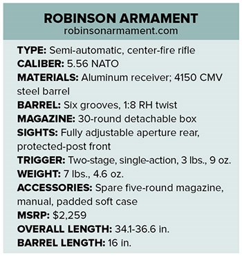 Robinson Armament XCR-L Standard Tactical Rifle specs