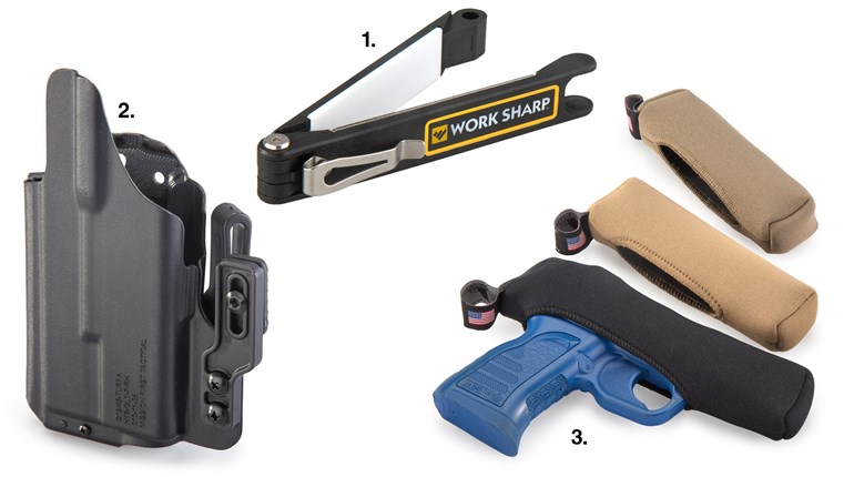First Gear | Work Sharp Professional Precision Adjust Knife Sharpener, Mission First Tactical Holsters, Sentry Slideboots | An Official Journal Of The NRA