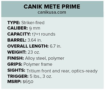 Canik METE Prime specs