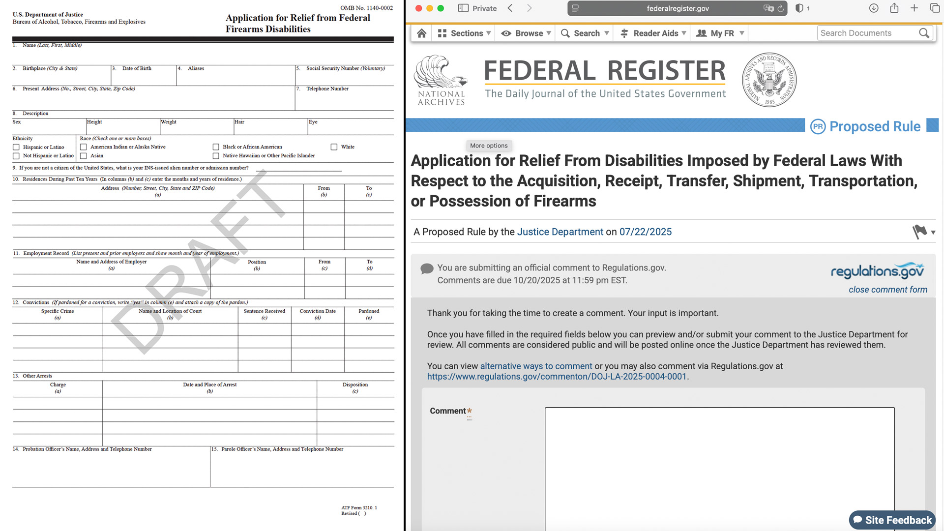 DOJ Issues “Relief From Disabilities” Proposal | An Official Journal Of The NRA