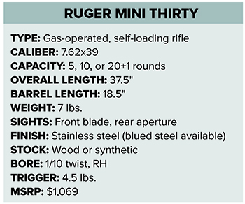 Ruger Mini Thirty specs