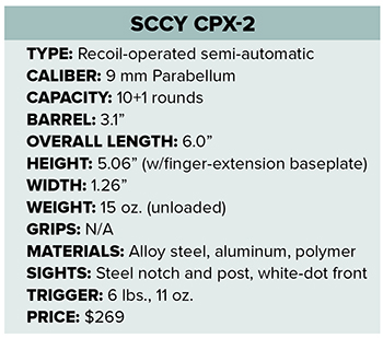 SCCY CPX-2 specs