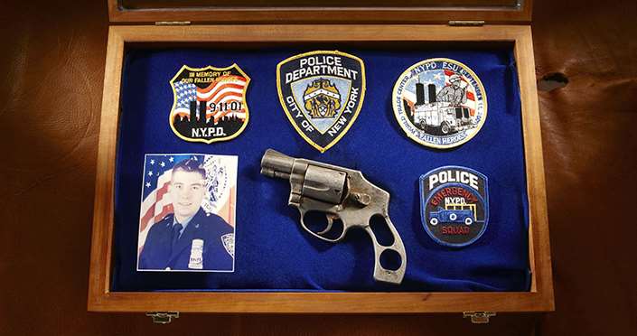 New York Police Officer Walter Edward Weaver shield and gun
