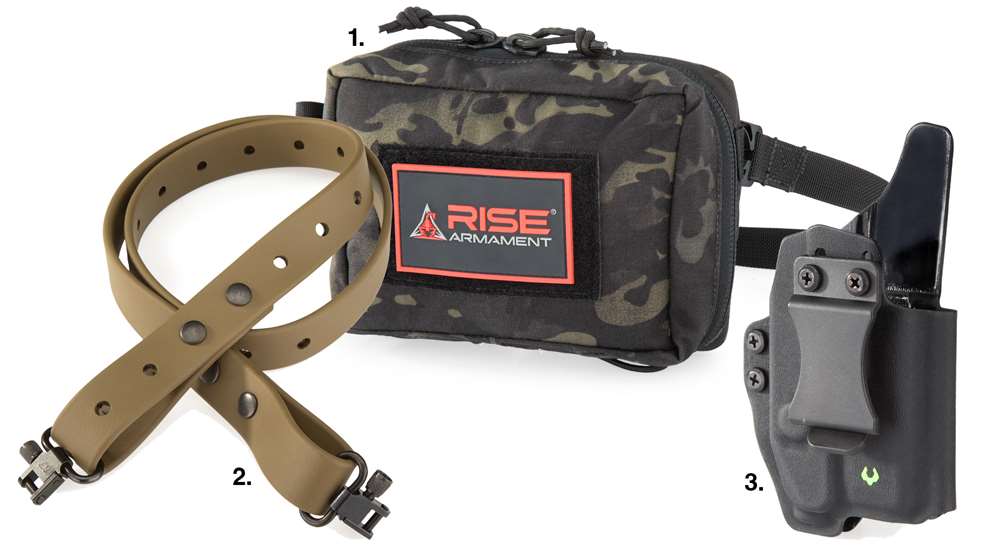 First Gear | Rise Armament’s Range Med Kit, Skinner Sights Biothane ...
