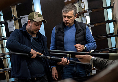 gun shop in Lviv, Ukraine