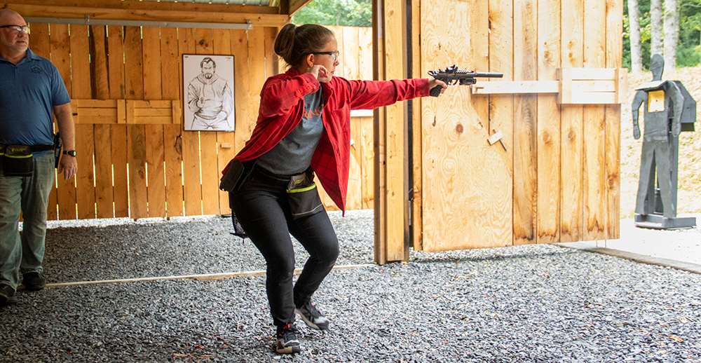 shooter training at range