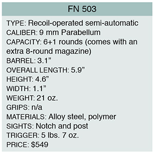 FN503 specs