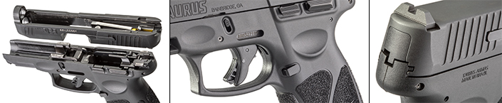 Taurus G3c trigger, recoil system
