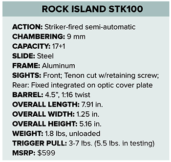 rock island stk100 specs