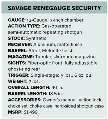 Savage Renagauge Security specs