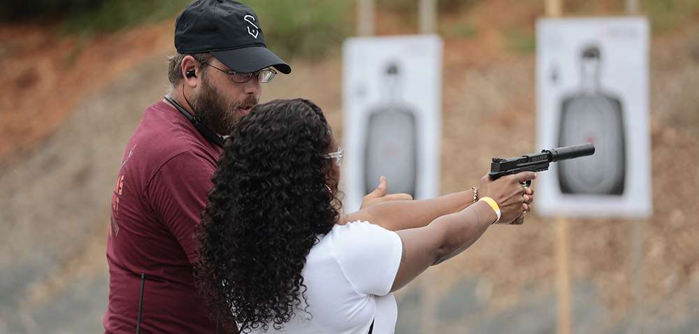 shooter at gun range