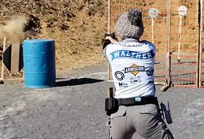 Gabby Franco at 2-gun competition