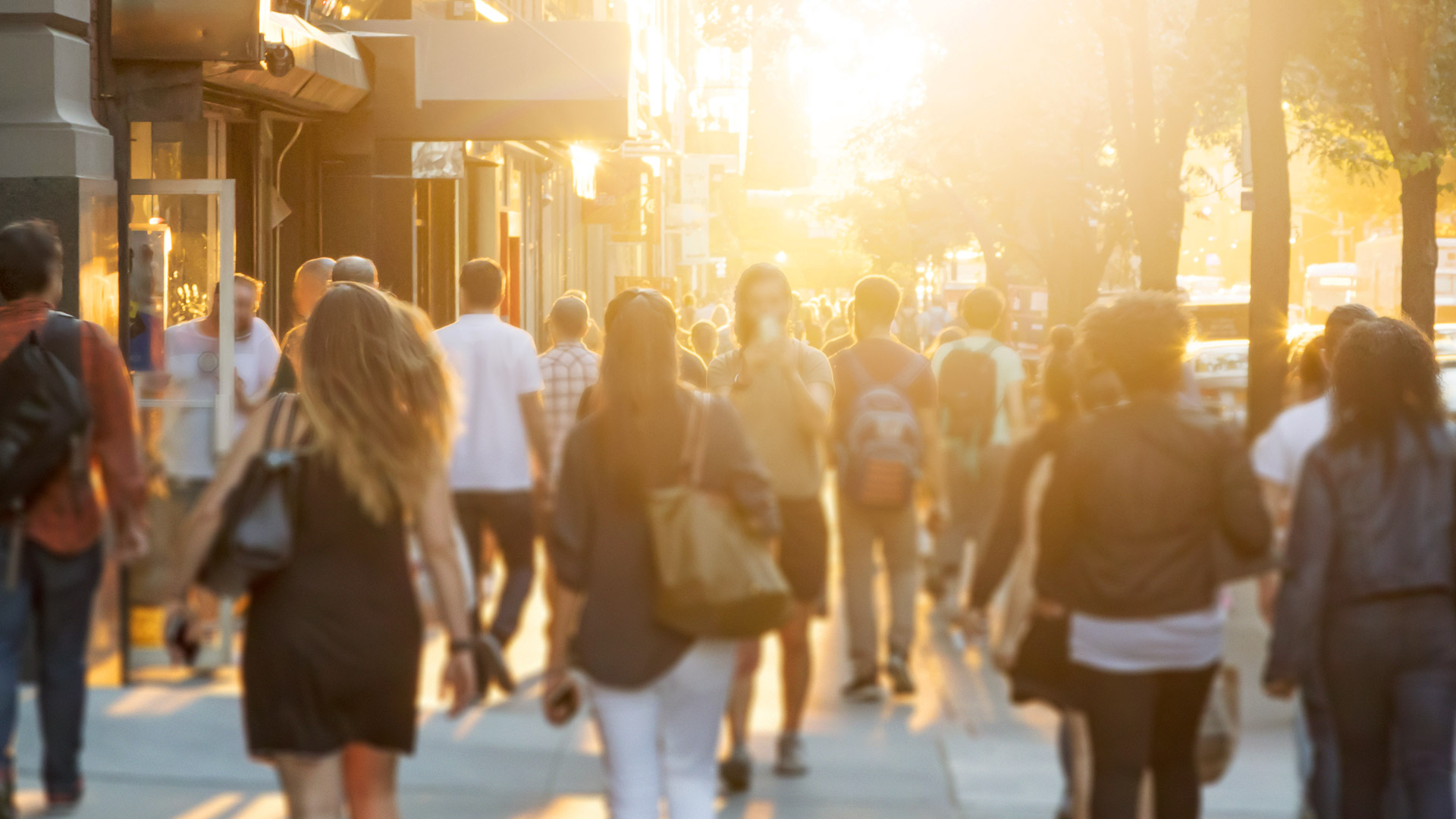 people walking on city street