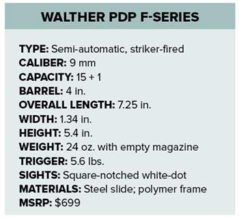 Walther PDP F-Series specs
